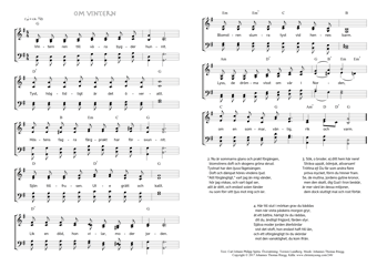 Hymn score of: Vintern ren till våra bygder hunnit - Om vintern (Carl Johann Philipp Spitta/Torsten Lundberg/Johannes Thomas Rüegg)