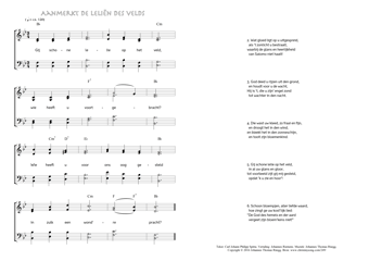 Hymn score of: Gij schone lelie op het veld - Aanmerkt de leliën des velds (Carl Johann Philipp Spitta/Johannes Riemens/Johannes Thomas Rüegg)