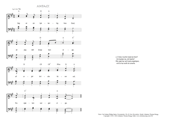 Hymn score of: Jeg er så lykkelig hos Gud - Andagt (Carl Johann Philipp Spitta/Christian Benedictus Reventlow/Johannes Thomas Rüegg)