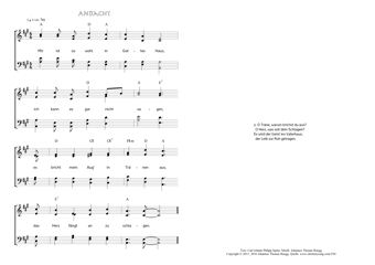 Hymn score of: Mir ist so wohl in Gottes Haus - Andacht (Carl Johann Philipp Spitta/Johannes Thomas Rüegg)