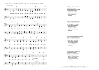 Hymn score of: Lass mich deine Liebe rühren - Ihr sollt verkündigen die Tugend dessen ... (Carl Johann Philipp Spitta/Johannes Thomas Rüegg)