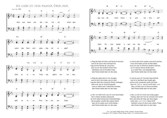 Hymn score of: Herr, was kann von deiner Liebe scheiden - Die Liebe ist sein Panier über mir (Carl Johann Philipp Spitta/Johannes Thomas Rüegg)