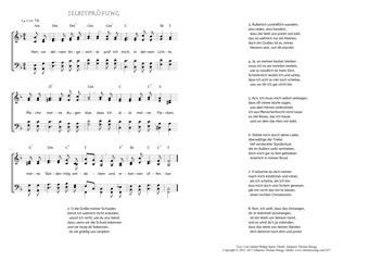 Hymn score of: Herr, vor deinem Angesichte - Selbstprüfung (Carl Johann Philipp Spitta/Johannes Thomas Rüegg)