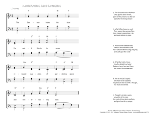 Hymn score of: The Saviour hides his face! - Mourning and Longing (William Cowper/Johannes Thomas Rüegg)