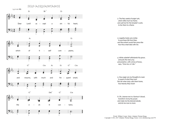 Hymn score of: Dear Lord! accept a sinful heart - Self-acquaintance (William Cowper/Johannes Thomas Rüegg)