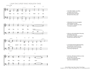 Hymn score of: Heal us, Emmanuel, here we are - I am the Lord that Healeth thee (William Cowper/Johannes Thomas Rüegg)