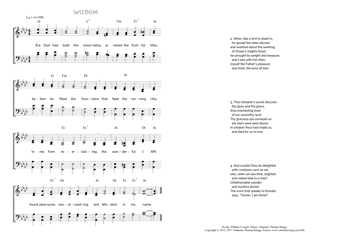 Hymn score of: Ere God had built the mountains - Wisdom (William Cowper/Johannes Thomas Rüegg)