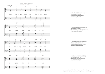 Hymn score of: When Hagar found the bottle spent - For the Poor (William Cowper/Johannes Thomas Rüegg)