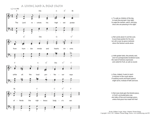 Hymn score of: The Lord receives his highest praise - A Living and a Dead Faith (William Cowper/Johannes Thomas Rüegg)