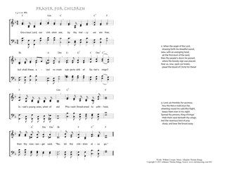 Hymn score of: Gracious Lord, our children see - Prayer for Children (William Cowper/Johannes Thomas Rüegg)