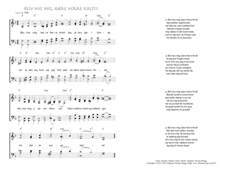 Hymn score of: Bliv hos mig, kære Herre Krist! (Herman Andreas Timm/Johannes Thomas Rüegg)