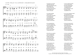 Hymn score of: Hjælp mig, o Gud, at prise - Guds magt og godhed i skabningen (Jakob Johan Lund/Johannes Thomas Rüegg)