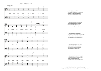 Hymn score of: Honour and happiness unite - The Christian (William Cowper/Johannes Thomas Rüegg)