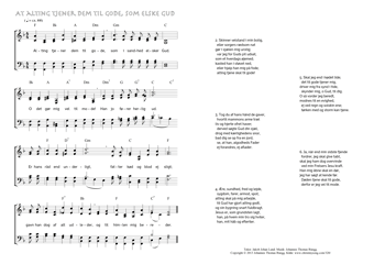 Hymn score of: Alting tjener dem til gode - At alting tjener dem til gode, som elske Gud (Jakob Johan Lund/Johannes Thomas Rüegg)