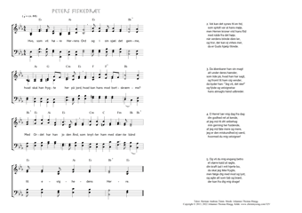 Hymn score of: Hvo, som vil høre Herrens Ord - Peters Fiskedræt (Herman Andreas Timm/Johannes Thomas Rüegg)