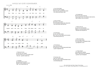 Hymn score of: Kun Gud er stor - Nogle af Guds egenskaber (Jakob Johan Lund/Johannes Thomas Rüegg)