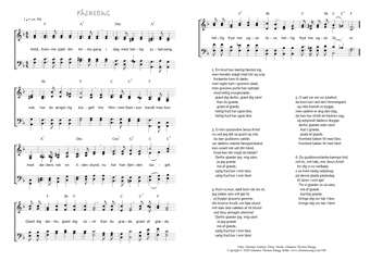 Hymn score of: Hold, fromme sjæl! din kirkegang - Påskedag (Herman Andreas Timm/Johannes Thomas Rüegg)