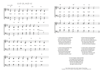 Hymn score of: Gud er med os, når dagen viger - Gud er med os (Herman Andreas Timm/Johannes Thomas Rüegg)