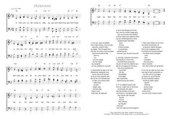 Hymn score of: O helt som undertvang al død - Påskesang (Jakob Johan Lund/Johannes Thomas Rüegg)