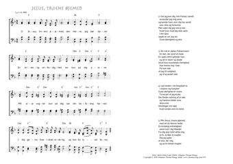 Hymn score of: O Jesus, troens øjemed - Jesus, troens øjemed (Jakob Johan Lund/Johannes Thomas Rüegg)