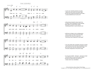 Hymn score of: Cheer up, my soul, there is a mercy-seat - The Effort (John Newton/Johannes Thomas Rüegg)