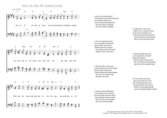 Hymn score of: Hvo er fri på denne jord (Herman Andreas Timm/Johannes Thomas Rüegg)