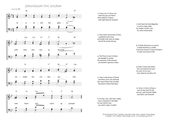 Hymn score of: Jerusalem the golden (Bernard of Cluny/John Mason Neale/Johannes Thomas Rüegg)