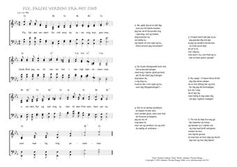 Hymn score of: Fly, falske verden! fra mit sind (Herman Andreas Timm/Johannes Thomas Rüegg)