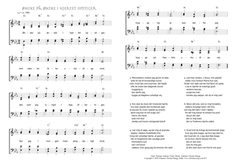 Hymn score of: Ønske på ønske i hjertet opstiger (Herman Andreas Timm/Johannes Thomas Rüegg)