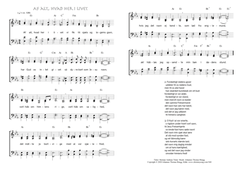 Hymn score of: Af alt, hvad her i livet (Herman Andreas Timm/Johannes Thomas Rüegg)