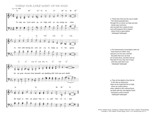 Hymn score of: Today our Lord went up on high (Johannes Zwick/Catherine Winkworth/Johannes Thomas Rüegg)