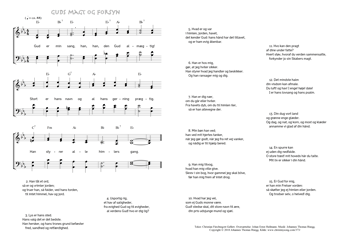 Hymn score of: Gud er min sang - Guds magt og forsyn (Christian Fürchtegott Gellert/Johan Ernst Heilmann/Johannes Thomas Rüegg)
