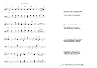 Hymn score of: When winds are raging o'er the upper ocean - The Secret (Harriet Beecher Stowe/Johannes Thomas Rüegg)