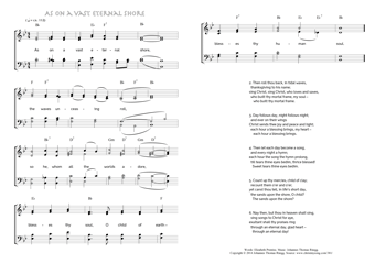 Hymn score of: As on a vast eternal shore (Elizabeth Prentiss/Johannes Thomas Rüegg)