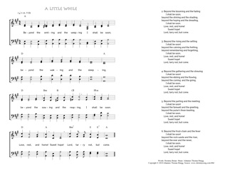 Hymn score of: Beyond the smiling and the weeping - A little while (Horatius Bonar/Johannes Thomas Rüegg)
