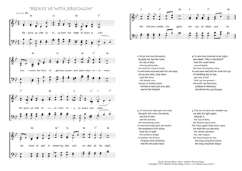 Hymn score of: Rejoice ye with Jerusalem! (Horatius Bonar/Johannes Thomas Rüegg)