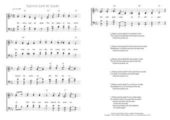 Hymn score of: Rejoice and be glad! (Horatius Bonar/Johannes Thomas Rüegg)