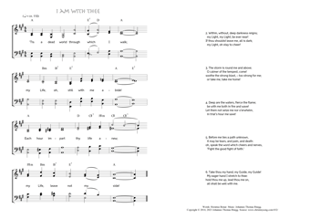 Hymn score of: 'Tis a dead world through which I walk - I am with thee (Horatius Bonar/Johannes Thomas Rüegg)