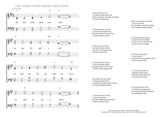 Hymn score of: Not what these hands have done (Horatius Bonar/Johannes Thomas Rüegg)