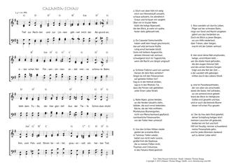 Hymn score of: Tief zur Rechten und zur Linken - Calanda-Schau (Meta Heusser-Schweizer/Johannes Thomas Rüegg)
