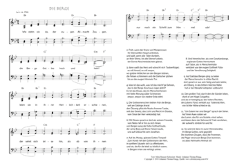 Hymn score of: Wie stehn sie da, der ewgen Allmacht Zeugen - Die Berge (Meta Heusser-Schweizer/Johannes Thomas Rüegg)
