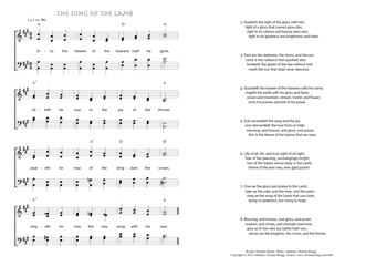 Hymn score of: Into the heaven of the heavens hath he gone - The song of the Lamb (Horatius Bonar/Johannes Thomas Rüegg)