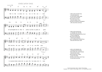 Hymn score of: Not in the silence only - Ever with thee (Horatius Bonar/Johannes Thomas Rüegg)