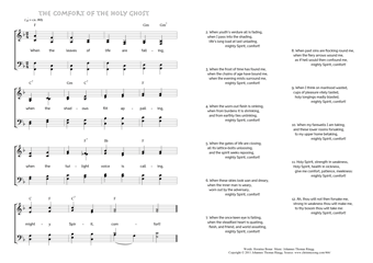Hymn score of: When the leaves of life are falling - The comfort of the Holy Ghost (Horatius Bonar/Johannes Thomas Rüegg)
