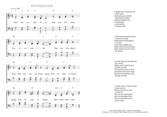Hymn score of: Soon this corruptible - Resurrection (Horatius Bonar/Johannes Thomas Rüegg)