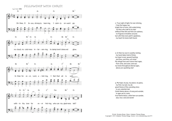 Hymn score of: On thee, O Jesus, strongly leaning - Fellowship with Christ (Horatius Bonar/Johannes Thomas Rüegg)