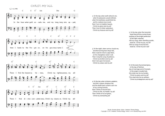 Hymn score of: In the hour when guilt assails me - Christ my all (Horatius Bonar/Johannes Thomas Rüegg)