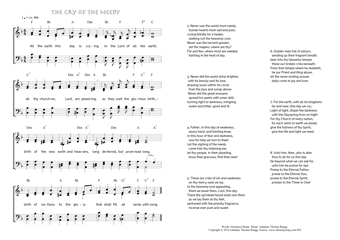 Hymn score of: All the earth this day is crying - The Cry of the Needy (Horatius Bonar/Johannes Thomas Rüegg)