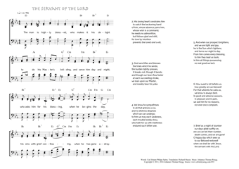 Hymn score of: The man is highly blessed - The servant of the Lord (Carl Johann Philipp Spitta/Richard Massie/Johannes Thomas Rüegg)