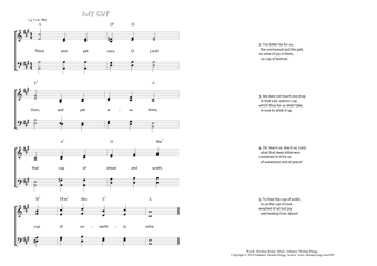 Hymn score of: Thine and yet ours, O Lord! - My Cup (Horatius Bonar/Johannes Thomas Rüegg)